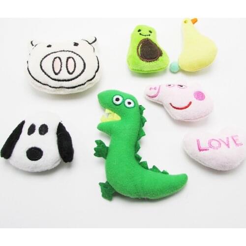10PCS/Lot cartoon Plush love shape Applique Crafts for Children Socks and Gloves Accessorie