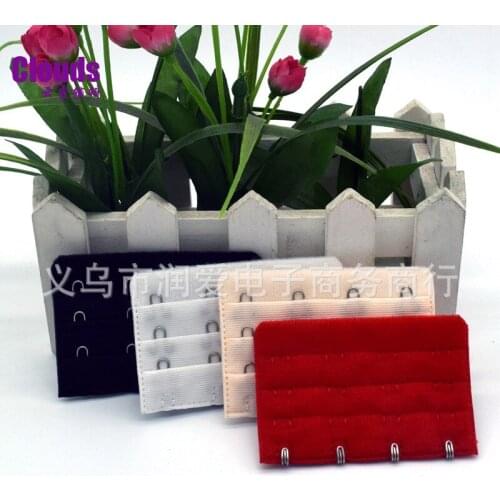 100pcs/lot 3x4 7.5cm Bra Extender Hook and Eye Underwear Back Buckle Women Clothing Accessories