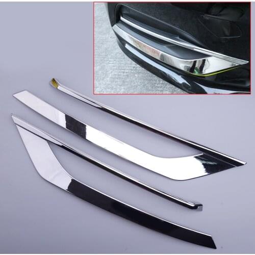 2pcs Chrome Front Fog Light Lamp Lower Bumper Cover Trim Frame Moulding ABS Fit for Volvo S90 2017 2018 2019