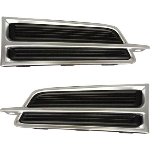 2Pcs Front Lower Bumper Fog Light Grille Cover Trim Decor 20901632 20901633 Fit for Cadillac XTS 2013 2014 2015 2016 2017