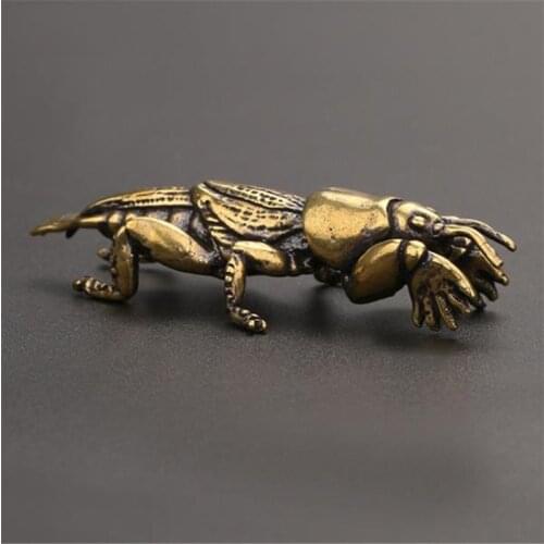 3D Brass Insect Casting Statue Mini Animal Metal Figurine Home Decor Desktop Crafts Sculpture Decoration Pendants Gifts