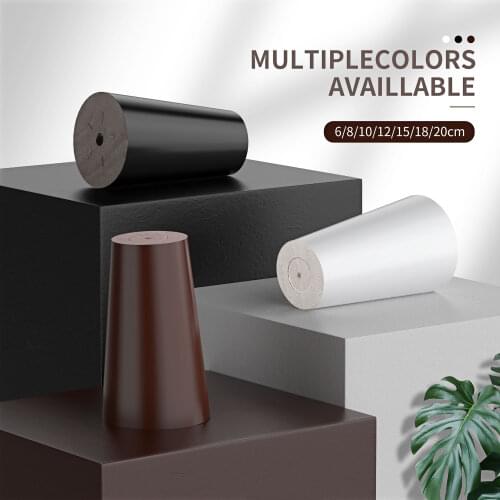 4pcs Solid Natural Wood Tilted Legs for Furniture Coffee Table Feet Black Screws Fashion Sofa Replacement Feet Sloping Foot