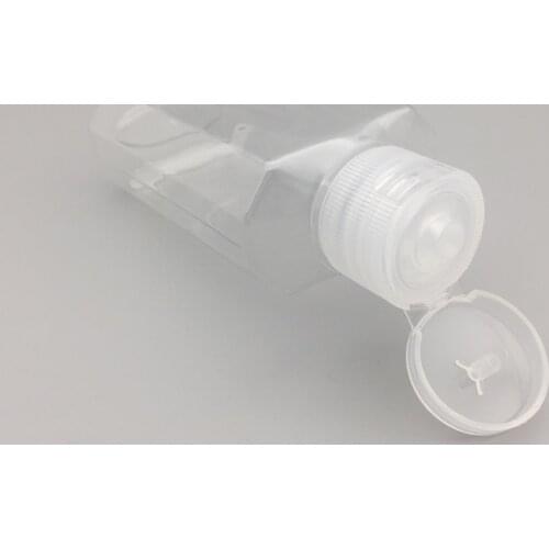 50pcs 30ml empty shampoo plastic travel bottles with flip top cap,refillable travel shampoo packaging PET bottles