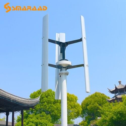 Big Sale 400w 600w Permanent Magnet Vertical Axis 12v/24v/48v Wind Turbine Generator With Wind Solar Hybrid Charge Controller