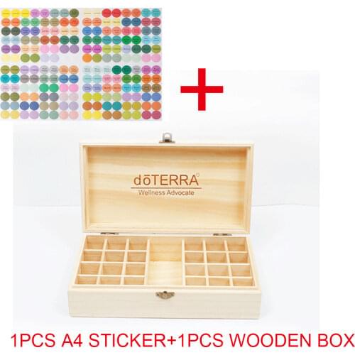 For doTERRA Essential Oil Storage Wooden Box 25 Compartment Storage Box 15ML 24+1 Compartment Essential Oil Display Box