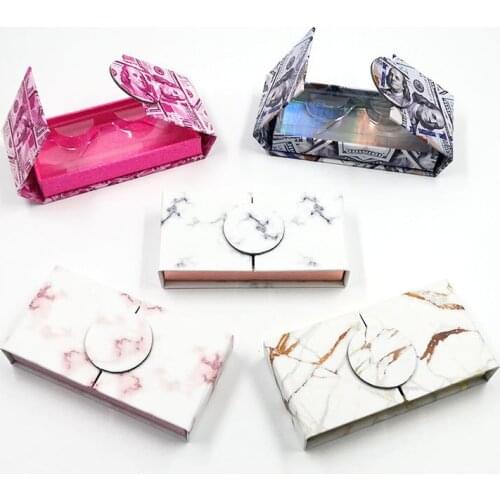 1pcs eyelashes box for small batch High quality luxury mink eye lashes package open on both side we can do your logo for box