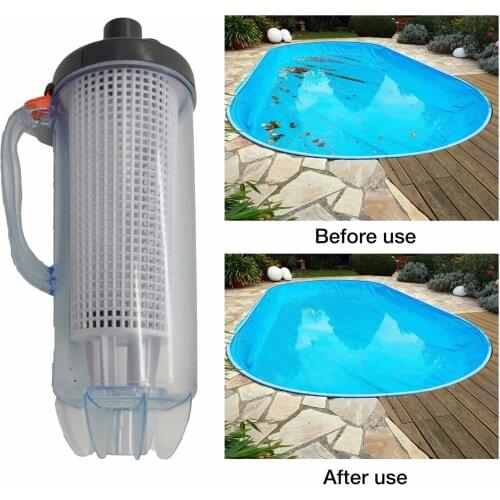 Swimming Pool Leaf Canister Garden Pool Cleaning Tool Durable Leaf Catcher Pool Vacuum With Extra-large Basket