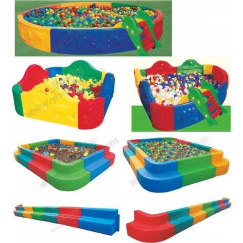 Kids indoor playground plastic ball pool with seat YLW-PT190645