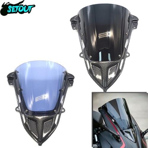 For Honda CBR500R 2019 2020 motorcycle carbon fiber windshield deflector sports racing double bubble windshield