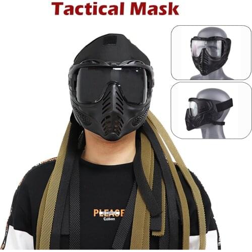 Paintball Airsoft Masks Tactical Mouth Mask Hunting Rifle Air Gun Accessories CS Protective Safety Breathable Face Mask