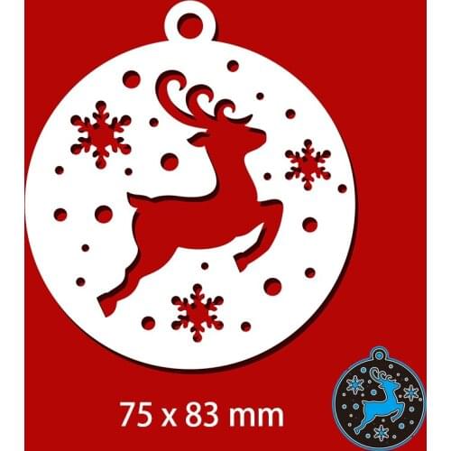 75*83 mm Hollow Deer Circle Cutting Metal Dies New Stencils DIY Scrap booking Paper Cards Craft Making Craft Decoration