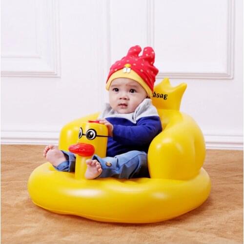 Multifunction baby Inflatable Sofa Duck Chair Kids Learn bath Stools Children Dining Seat travel animal portable music chair