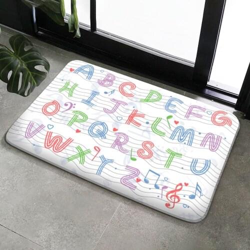 Fashion English Alphabet Baby Play Mat Rectangular Childrens Carpet Childrens Flannel Carpet Baby Educational Game Carpet 2020