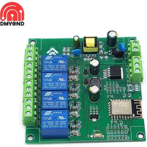 ESP8266 4 Channel WIFI Relay Module ESP-12F Development Board For IOT Smart Home Phone APP Controller WIFI Remote Control Switch