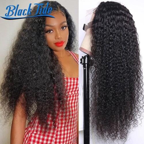 Mongolian Kinky Curly Wig 250% Remy Curly Lace Front Wig 13x4 Curly Lace Front Human Hair Wigs Pre Plucked For Black Women