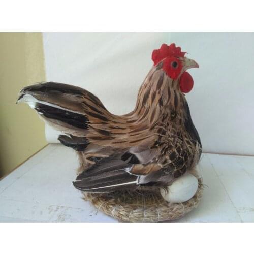 New simulation hen model polyethylene&fur chicken doll gift about 18x15x16cm 1251