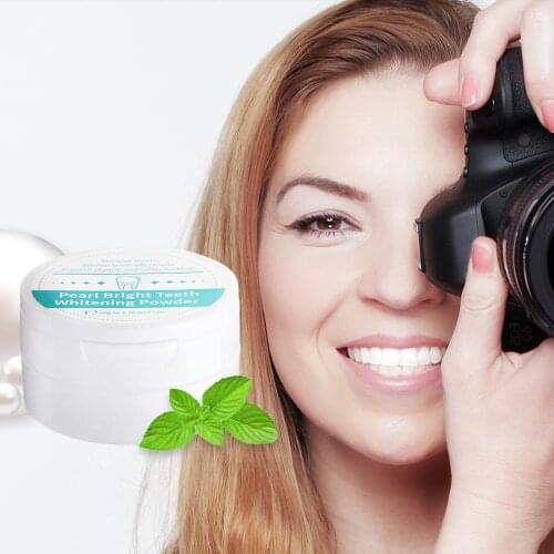Mishiu Teeth Whitening Dentistry Tooth Powder Mint Extract Tooth Whitening Oral Hygiene Removes Tooth Dirt 50g