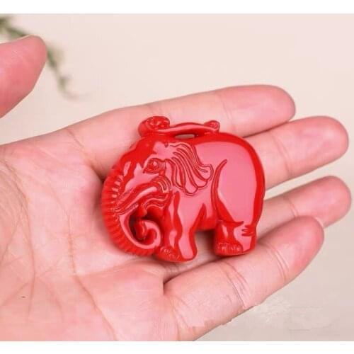 Natural Colorful Jade Hand-carved Elephant Pendant Fashion Boutique Jewelry for Men and Women Auspicious Wishful Necklace