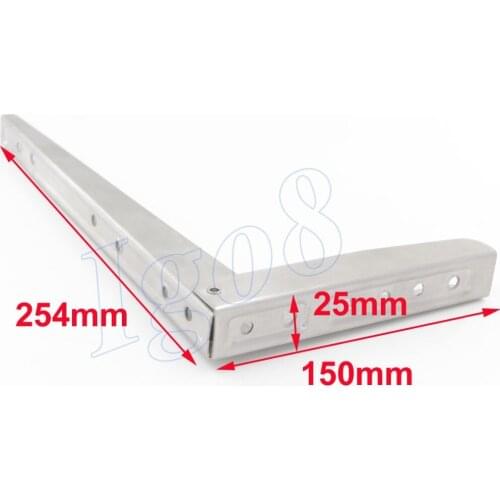 Stainless Steel 10 Inch 254mm Shelf Bracket Movable Support 2PCS