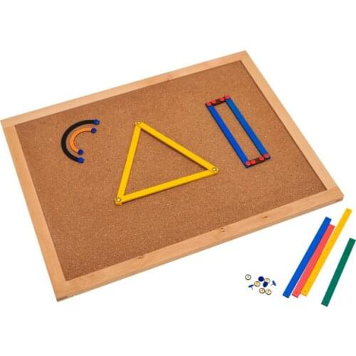 Montessori Cork Work board For Geometry Sticks 58*45 cm toys