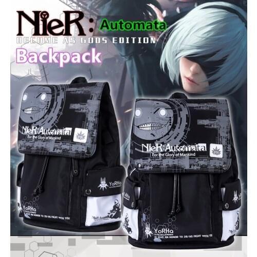 Game NieR : Automata Backpack YoRHa No.2 Type B 2B 9S Anime Cosplay School Travel Laptop Bag Punk Satchel