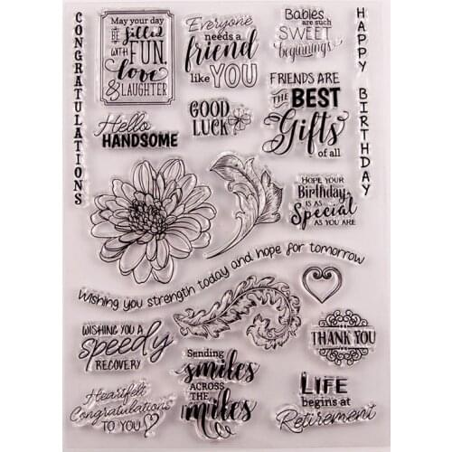 Happy Birthday Stamps Best Gifts Clear Stamp For Scrapbooking DIY Silicone Seals Photo Album Embossing Folder Paper Template