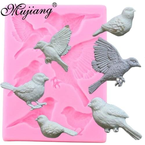 Sugarcraft Birds Silicone Molds Cupcake Topper Fondant Mold DIY Party Cake Decorating Tools Candy Clay Chocolate Gumpaste Moulds