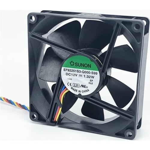 SUNON EF92251S3-Q000-S99 9025 90MM 775 CPU Fan 90x90x25mm PC Case Cooling fan 12V 1.32W with PWM 4pin