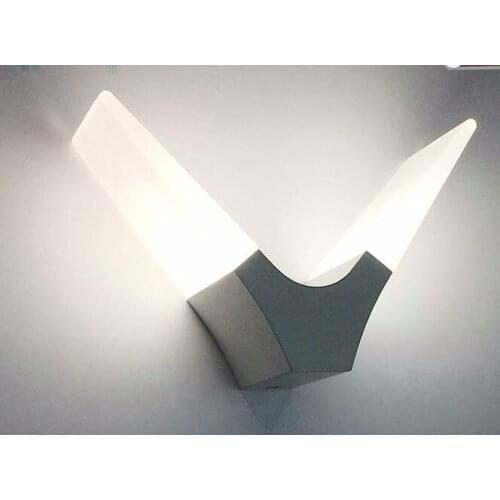 Warm White 6W LED Wall Lamp Minimalist Bedroom Living Room Hallway Wall Sconce Acrylic Light Lighting AC85-265V Surface Mount