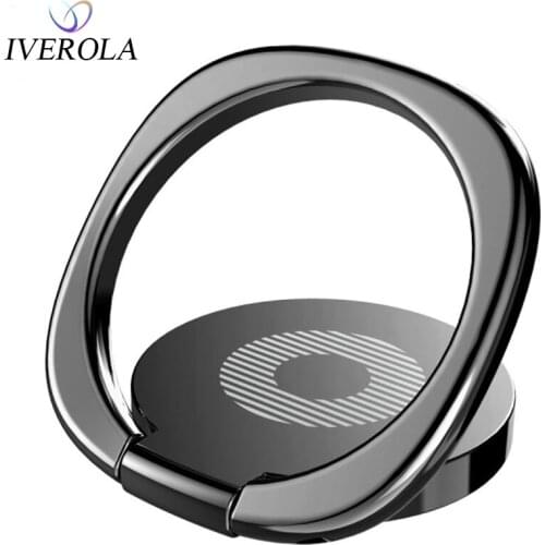 Univerola Ring Phone Holder Finger Kickstand 360°Rotation Metal Ring Grip for Magnetic Car Mount Compatible with All Smartphone
