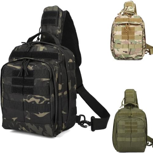 Military Single Bag Army Tactical Molle EDC Shoulder Bag Men Outdoor Hunting Airsoft Fishing Camping Crossbody Chest Backpack