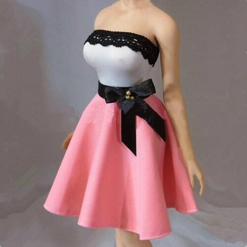 In Stock 1/6 Scale Female White Skirt Sexy Customize Princess Tutu Skirt Tight Pettiskirt For Large Bust Figure Body