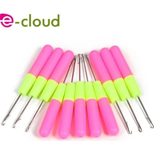 10pcs/bag Hair Tool Crochet Hooks Weave Knitting Knit Braid Needle Craft Hair Lock Hair Braid Needle Sewing accessories