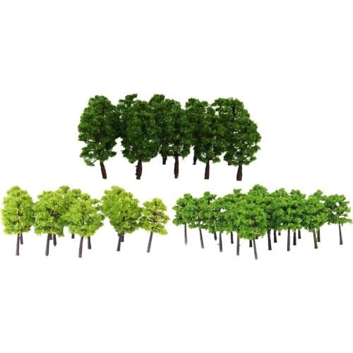 100PCS MIXED TREES MODEL TRAIN LAYOUT STREET SCENERY WARGAME DIORAMA 1:150 1:250