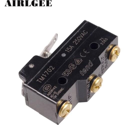 1x TM-1702 Short Hinge Lever Momentary Micro Limit Switch Ui 380V Ith 15A