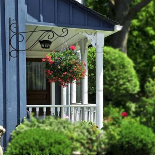 2Pc Iron Art Hanging Gardening Hook Flower Pot Balcony Garden Hanging Flower Stand Hook Hanging Outdoor Window Bonsai Decoration