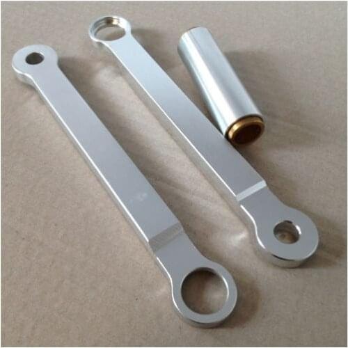 2X Motorcycle Silver Aluminum Lowering Link For Suzuk GSXR 600 750 1000 2006 - 2010 2007 2008 2009 Custom