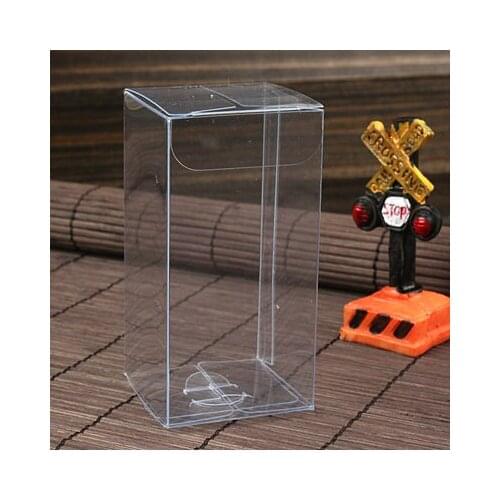 50pcs 5x5xH 5/6/7/8 Plastic Box Storage PVC Box Clear Transparent Boxes For Gift Boxes Wedding/Food/Jewelry Package Display DIY