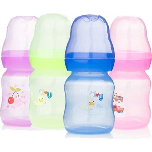 60ml Newborn Baby Infant Nursing Milk Fruit Juice Water Feeding Standard Mouth Silicone Nipple Pacifier Drink Bottle