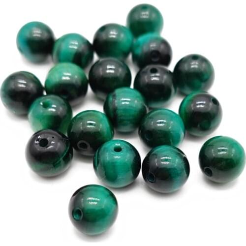 8mm Natural Green Tiger Eye Natural Stone Beads Round Loose Spacer Beads for Jewelry Making Bracelet Accessories