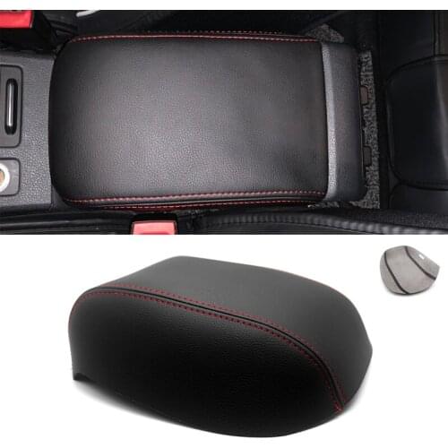 For VW Golf 7 MK7 2014 2015 2016 Microfiber Leather Car Styling Center Armrest Console Lid Box Cover Replacement Trim