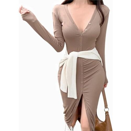 Dlywaiov Fashionable Knitted Dresses