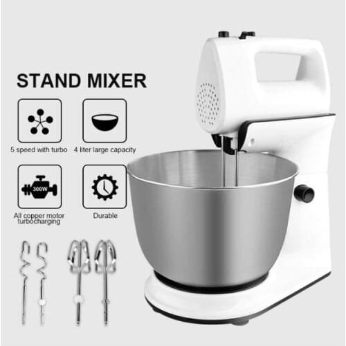 4L Household small automatic dough mixer, mixing table-top whisk, and cream egg whites
