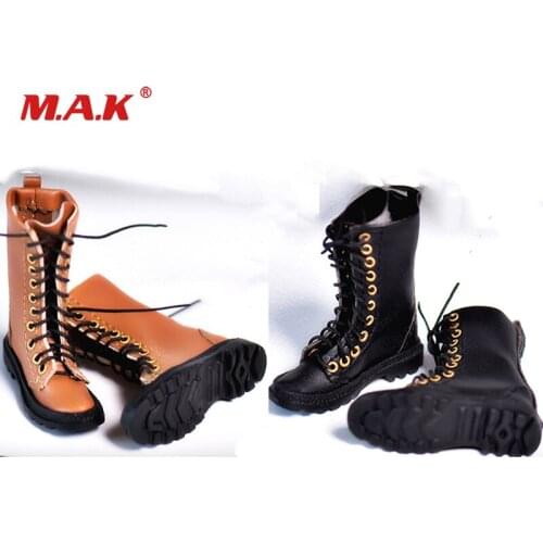 FA-18-11 1/6 Female Leather Shoes Female Soldier Womens Special Team Trend Leather Boots Toy Fit 12inches Figure Women shoes