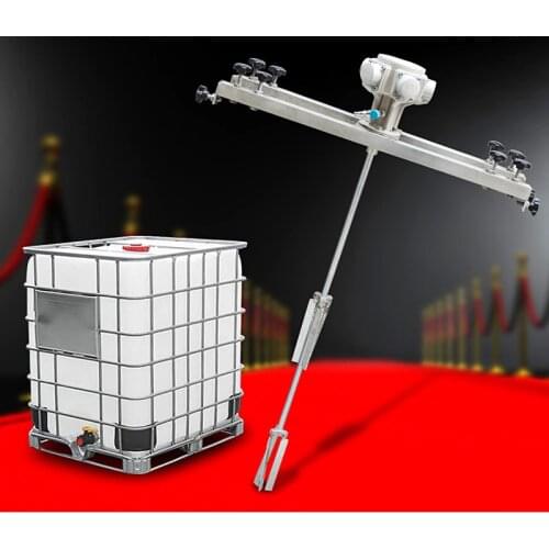 IBC air agitator 1 ton tank mixer machine 1000L capacity stirrer pneumatic agitator tool folding propeller air power supply