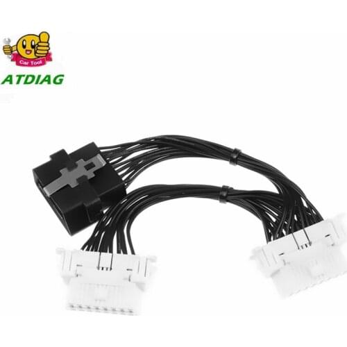 OBDII OBD 2 1 TO 2 Y Cable Female 16 Pin Splitter Extension Auto Car Connector Extension Cable Adapter