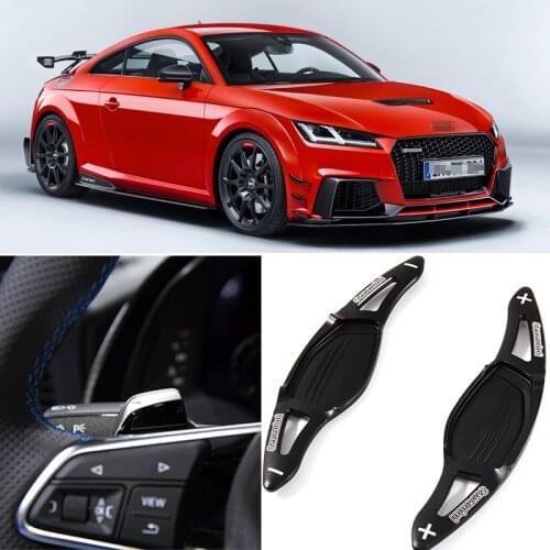 2pcs Aluminum Steering Wheel Shift Paddle Shifter Extension For Audi TT RS 2016-2018 Car-styling Car Accessories