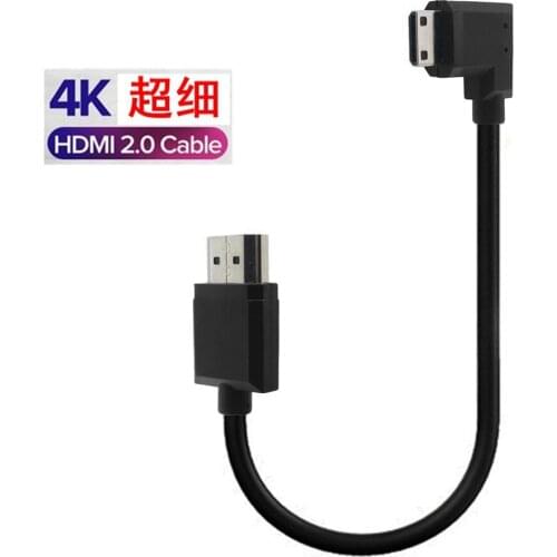 MiNI HDMI- compatible male to HDMI OD 3.0mm Super Soft Thin Cables & Mini HDMI male Cable 2k*4k hd @60hz Light-weight Portable