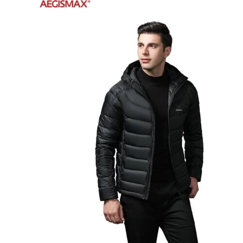 AEGISMAX Men Ultra-Light 95% White Goose Down 800FP Down Outdoor Camping Keep Warm Down Jacket