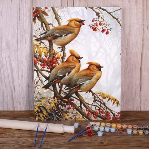 Bird Animal Painting By Numbers Package Oil Paints 40*50 Boards By Numbers Home Decoration For Kids For Drawing Handicraft